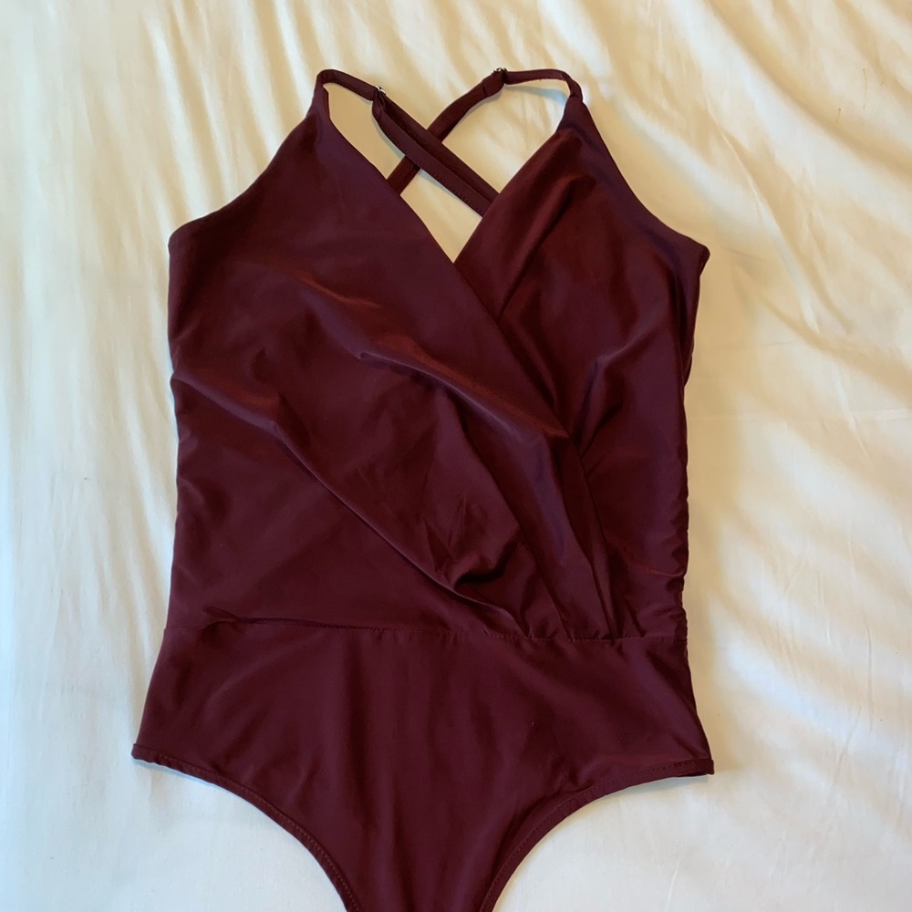 Burgundy Body Suit